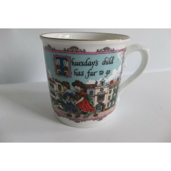 Royal Worcester Birthday Cup Thursday Child Mug - Picture 2 of 3